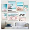 Flamingo Wall Art Canvas Painting Nordic Posters And Prints Pictures For Living Room Tropical Sea Beach Starfish Surfboard