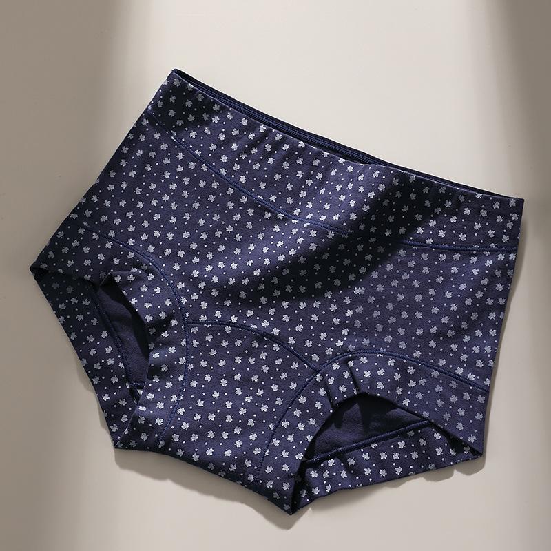 

Жіноча бавовняна білизна великого розміру 10A, антибактеріальна, з подовженою та широкою ластовицею, приємна для шкіри та зручна, з плоским швом 3XL темно-синього кольору