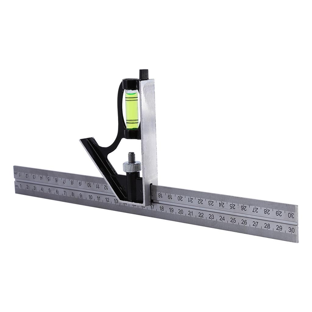300mm Ruler Measuring Kit, Engineers Combination Set with Right Angle Ruler for Measuring, Marking, Layout