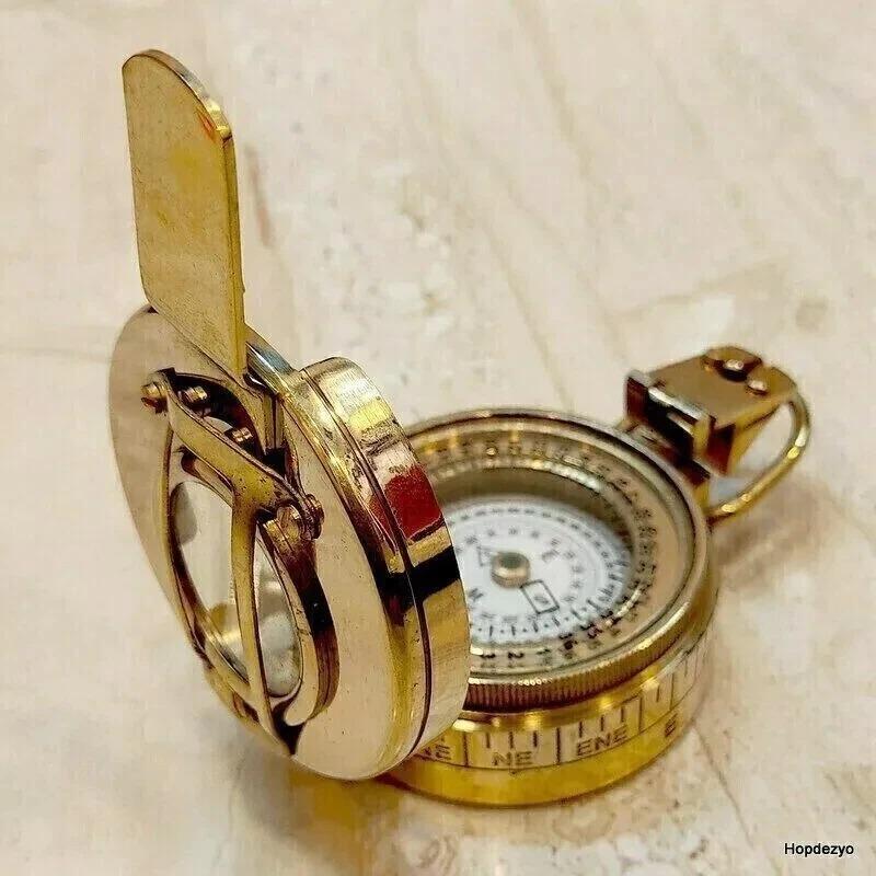 Nautical Compass Brass WWII Military Pocket Compass
