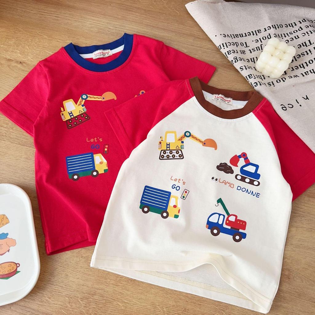 Boys' Japanese Style Short-Sleeve T-Shirt - Summer 2026 Collection, Round Neck, In Stock