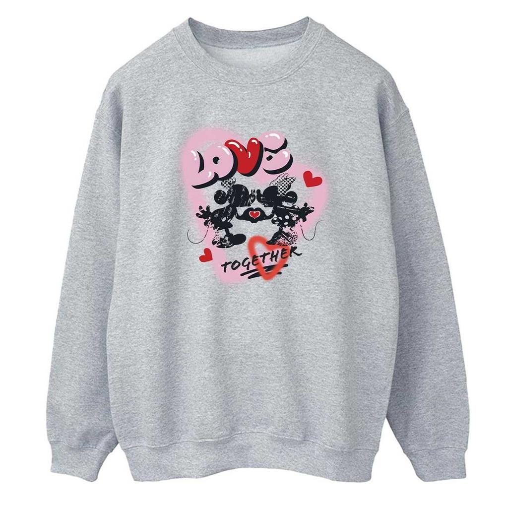 Disney Mens Love Together Mickey & Minnie Mouse Sweatshirt