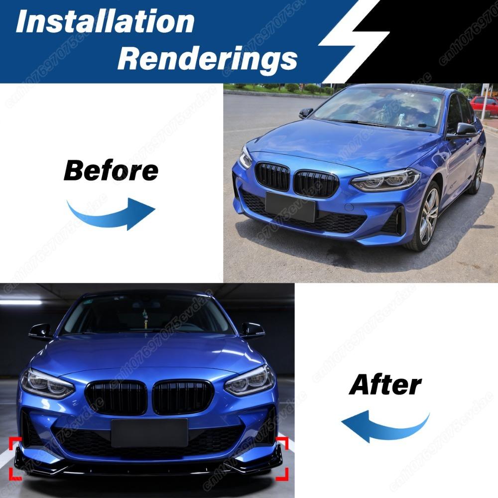 For BMW 1-Series F40 M-Sport 2019 2020 2021 2022 2023 Front Bumper Splitter Lip Guard Protector Car Exterior Accessories BodyKit