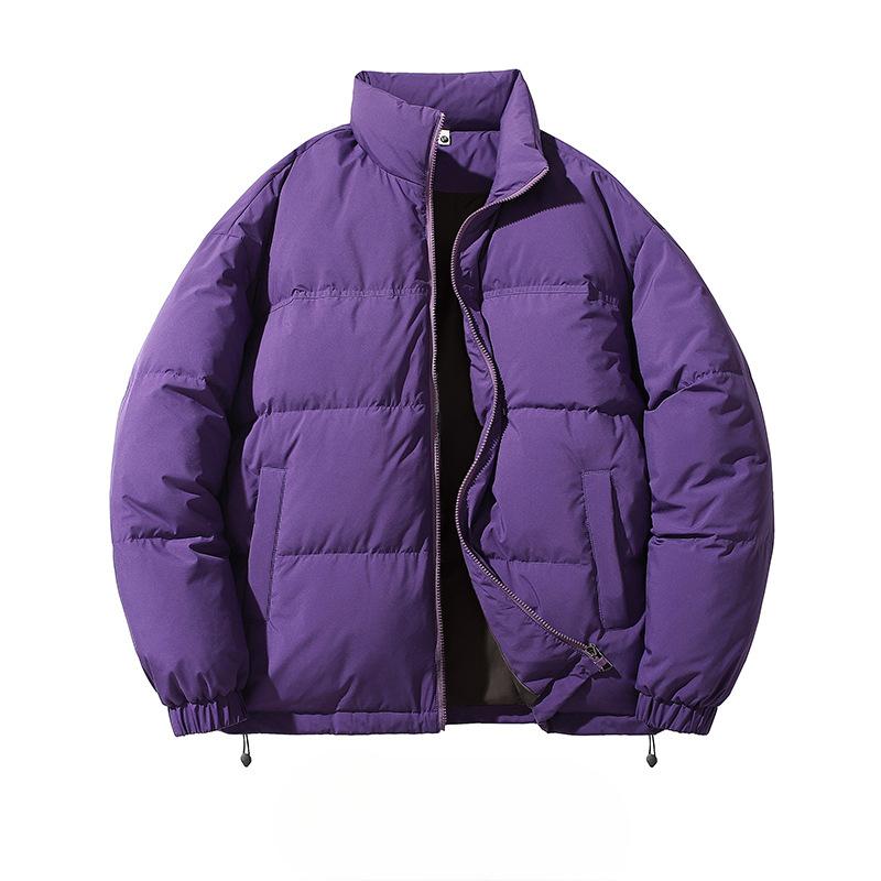 Men's Winter White Duck Down Stand-up Collar Thermal Jacket Couple Multi-color Versatile Bread Clothes