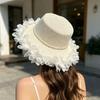 Lace Straw Hat for Travel Outdoor Photography