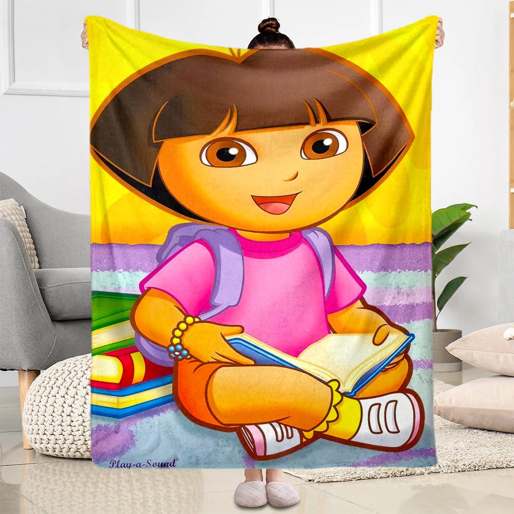 Dora Explorer Blanket Ultra-Soft Suitable for Picnics Livingroom Seaside Four Seasons Multipurpose Warmthful Decor Gifts For Family Or Friends