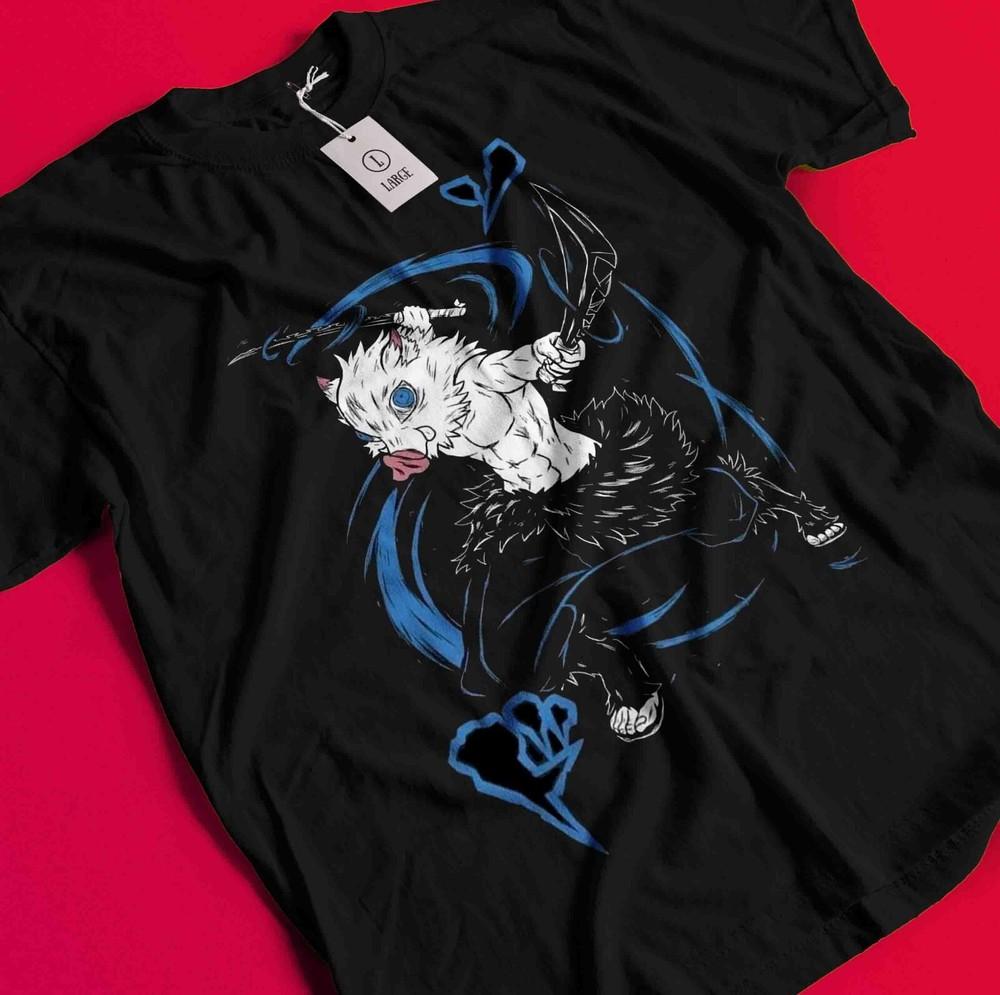 

Demon Slayer Shirt Inosuke Tshirt Zenitsu T-Shirt Muzan Tanjiro Doma Kokushibo BB1249 XL