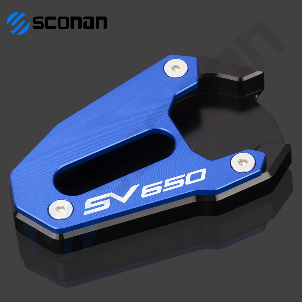 Motorcycle Side Stand Pad Plate For Suzuki SV650 SV650X sv 650x SV 650 SV650 X Kickstand Enlarger Support Extension Pad