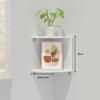 Tier Corner Floating Shelf Unit, Wall-Mounted Plastic Storage Rack, Space-Saving Triangular Design, Suitable For Living Room