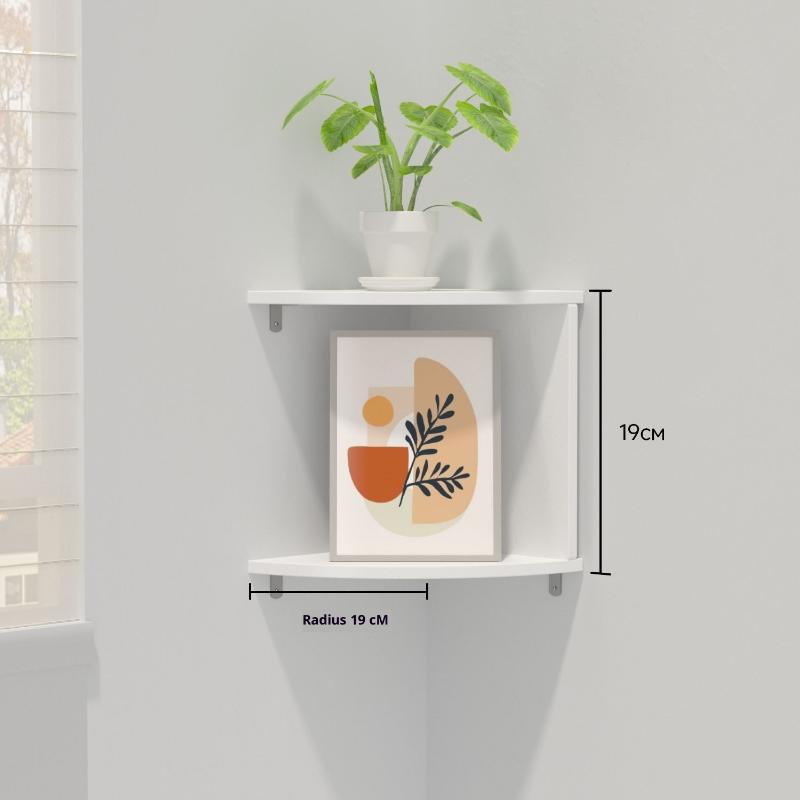 Tier Corner Floating Shelf Unit, Wall-Mounted Plastic Storage Rack, Space-Saving Triangular Design, Suitable For Living Room