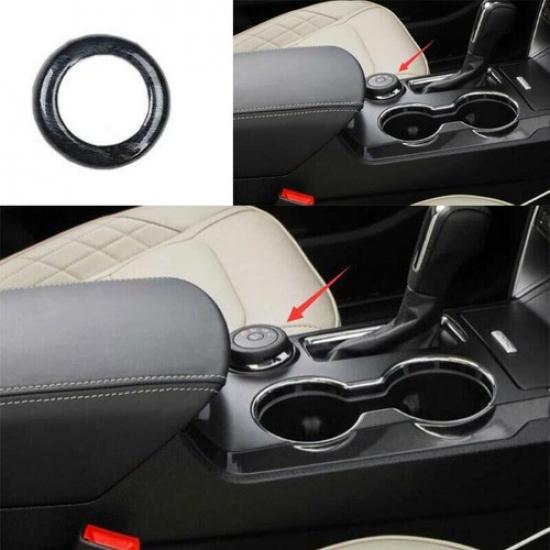 Driving Mode Switch Button Wood Grain Black Cover Ring For Ford Explorer 2011-19