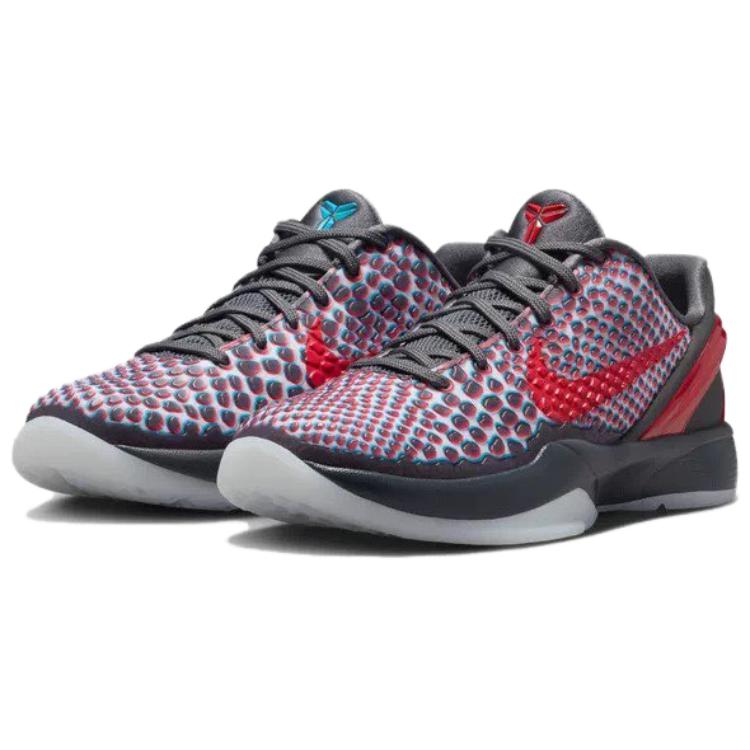 Nike Zoom Kobe 6 Protro GS 3D All-Star Kids Sneakers Multi-Color Dark-Grey Chlorine-Blue-Daring-Red HM4824-002