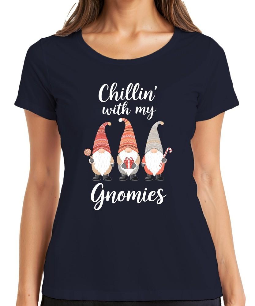 Chillin With My Gnomies Christmas Xmas Gnome Gnome Fun Unisexs TShirt S