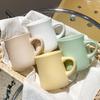 Household Cup Ins Wind Simple Cream Yellow Ceramic Mug Coffee Cup Couple Water Cup