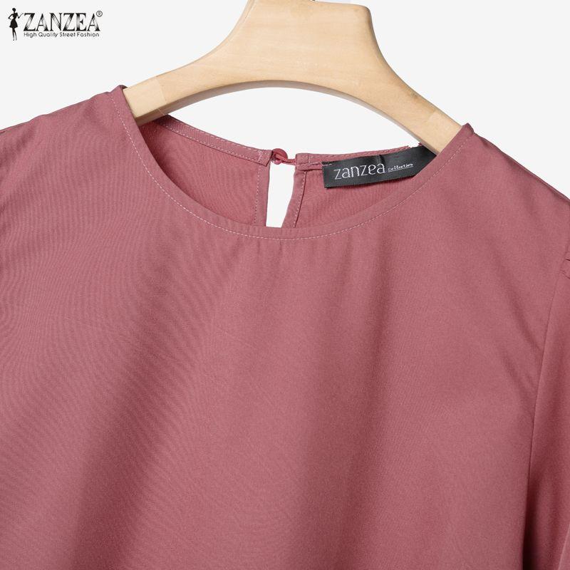 ZANZEA Women Long Sleeve Print Blouse and Long Skirts Muslim Two Piece Suit Sets