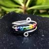 Rotating Enamel Fingertip Ring  Luck Ring Rotating Adjustable Open Ring Jewelry