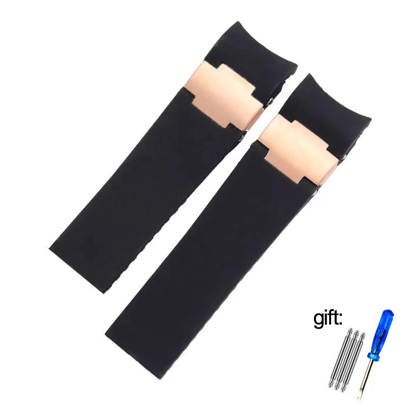 Für Ulysse Nardin Hochwertiges Silikonkautschuk Uhrenarmband 263 DIVER Gebogenes Endstück 22mm Wasserdichtes Band Uhrenarmbänder