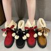 Women's Cotton Boots  Winter New Warm and Comfortable Non-slip Women's Boots Round Toe Square Heel Women's Snow Boots  Shoes