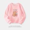 Cartoon Capybara Round Neck Sweatshirt for Boys and Girls - Spring/Autumn Long-Sleeve Shirt