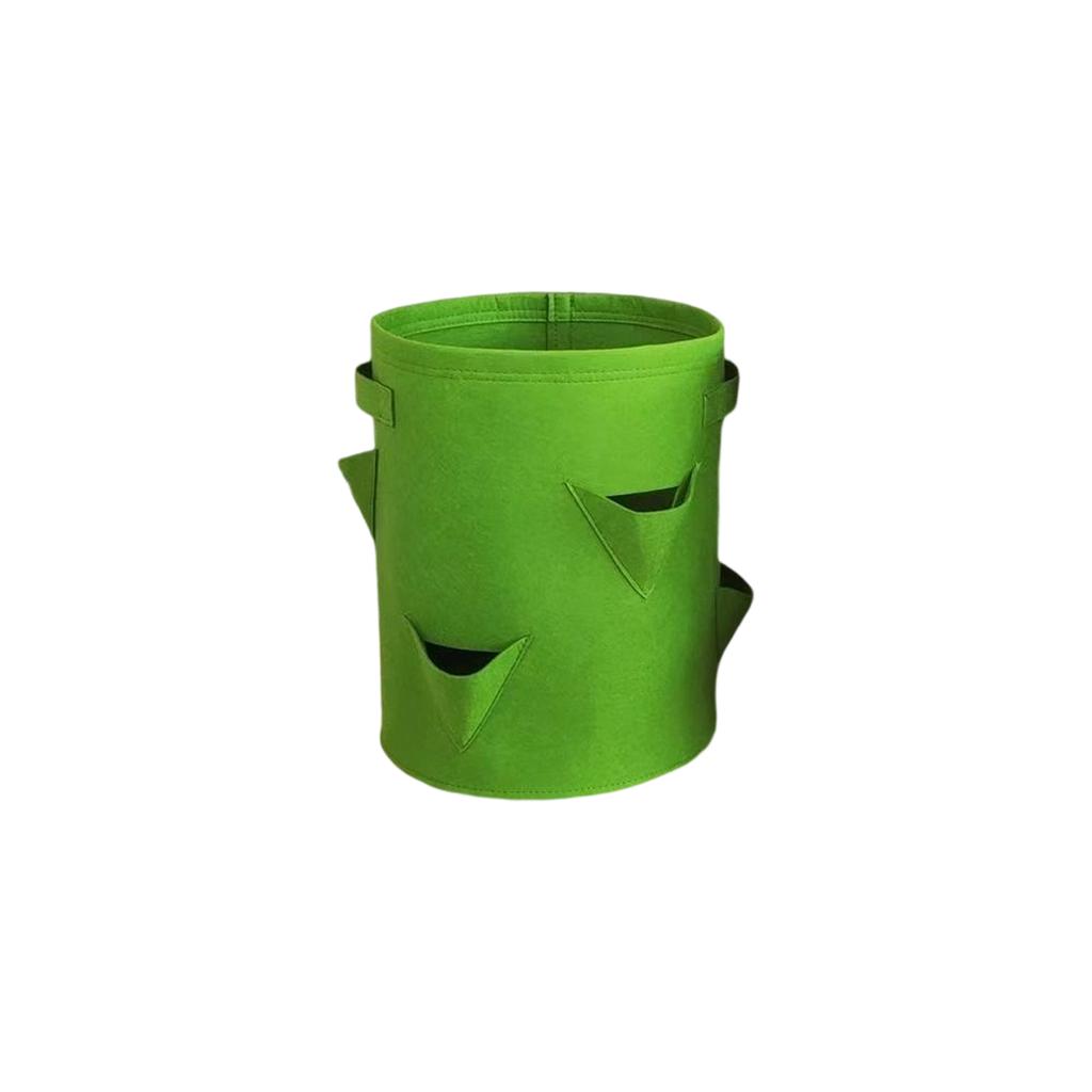 Filz Pflanzbeutel Runder Offener Topf Grow Bag mit Mehreren Taschen für Erdbeer Kartoffel Gemüse Blume Pflanzen Geeignet für Gartenarbeit im Freien und Innenbereich