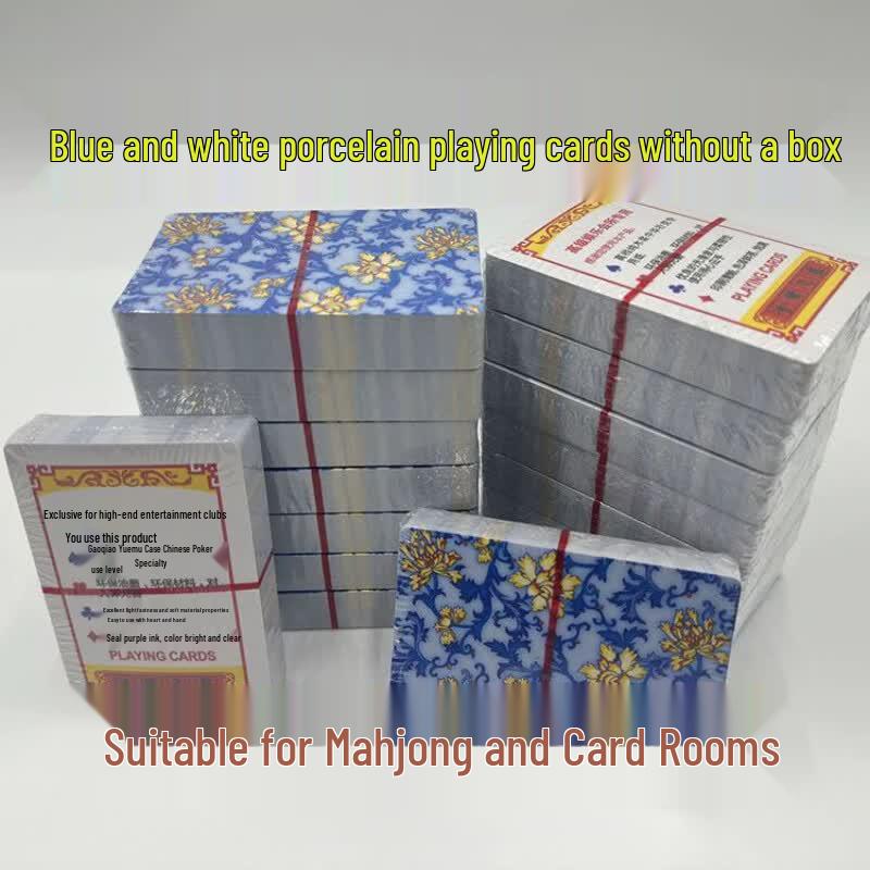 Blue and White Porcelain Playing Cards (100 Decks)