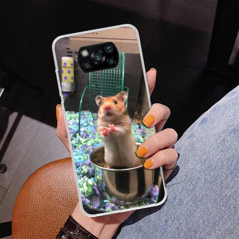 Cute Lovely Pet Hamster Phone Case For Xiaomi Poco X7 X6 X5 Pro F7 Ultra Redmi 15C 15 13C 13 12C 12 10 10A 10C 9 9A 9C 9T Cover
