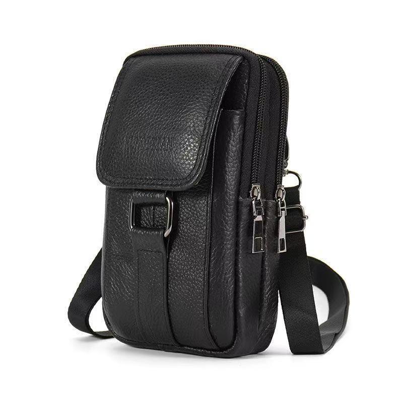 New Multi-Layer Phone Waist & Shoulder Bag - Vertical, Multi-Functional Design. 8-inch 19.5*12*4cm