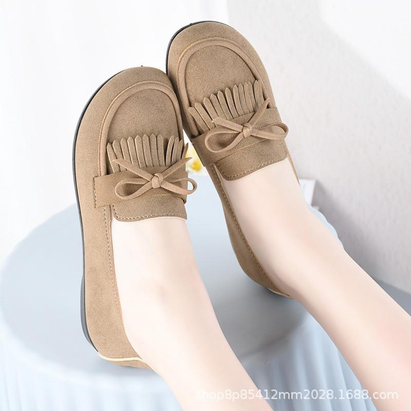 Womens Slip-On Loafer Flat Shoes Comfortable Rubber Sole Casual Walking Daily Wear