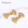 18K Gold Plated Brass with Zircon Clasps For Jewelry Connectors For Bracelets Accessories,High Quality Jewelry Finding