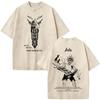 Washed Vintage Anime Black Clover Yami Sukehiro T-shirt Men Women Casual Oversized T Shirt Men's Fas1669