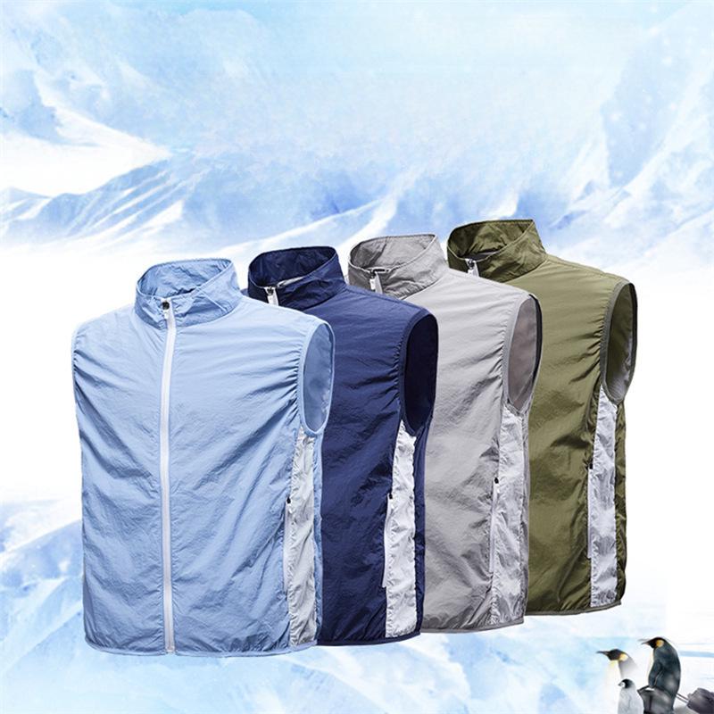 

Summer Cooling Suit: High-Tech Fan Vest and Camouflage Fishing Vest for Men M
