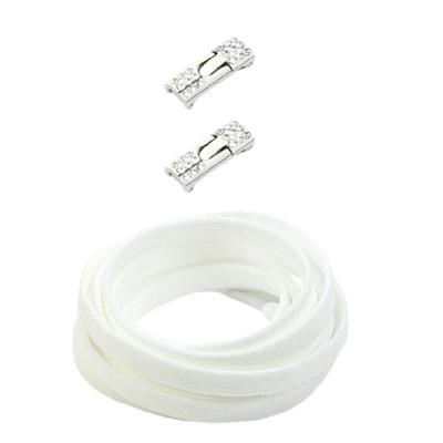 Stretchy No Tie Shoelaces With Rhinestones Buckles Decoration Universal Fit Shoe Strings For Casual Shoe Sneakers