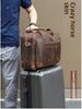 Jiameida Retro Leather Men's 17-Inch Briefcase and Handbag