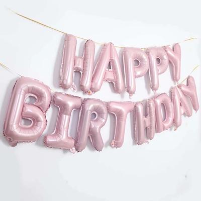 16 Zoll Alles Gute zum Geburtstag Ballons Rosa Blau Aluminiumfolienballon Geburtstagsfeier Dekoration Zubehör Zuhause DIY Zubehör Requisite