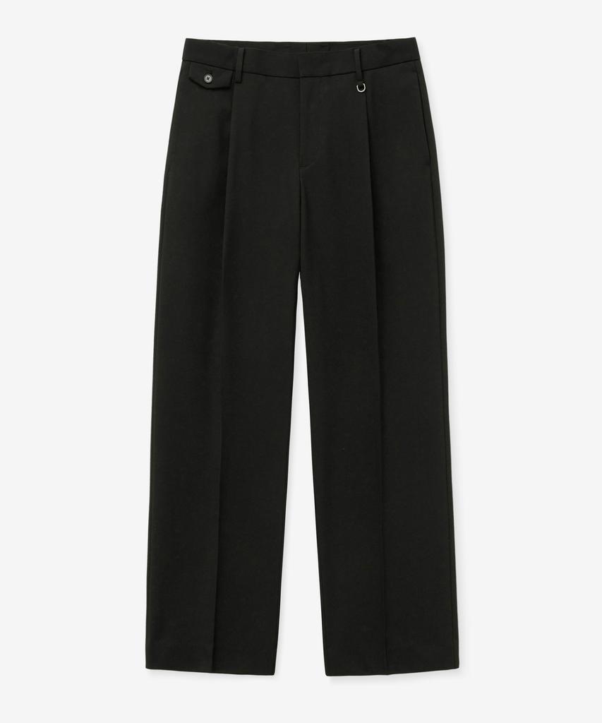 Tienjiti Flap Detail Wide Fit Pants (Black) Tnpa6E102Bk