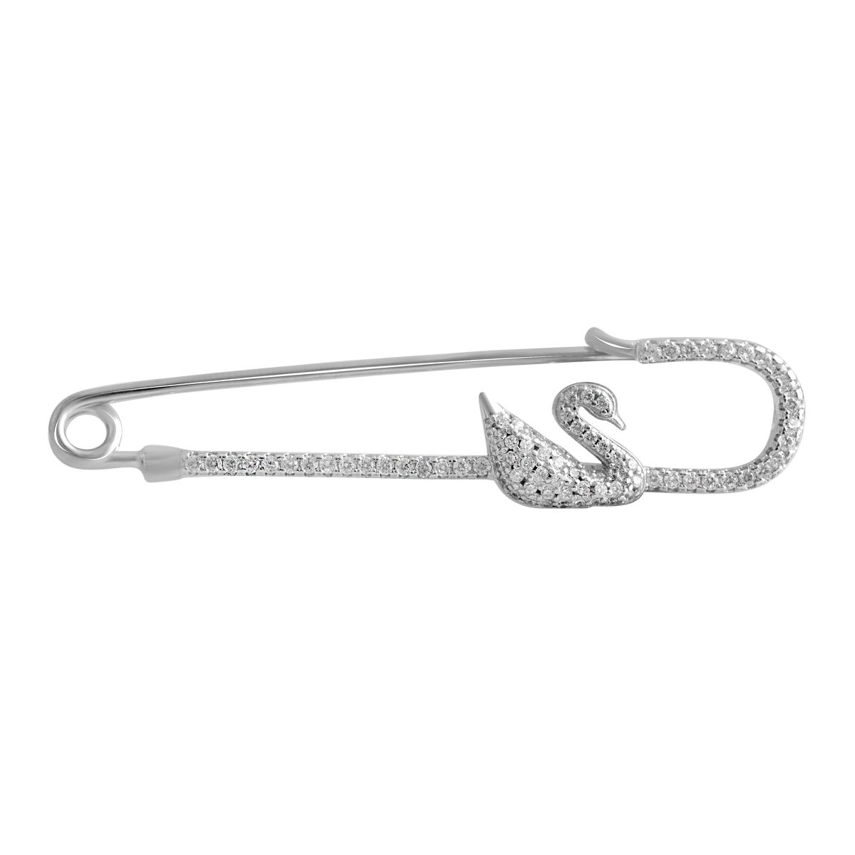 

Срібна каблучка з фіанітами. (2136354) білий