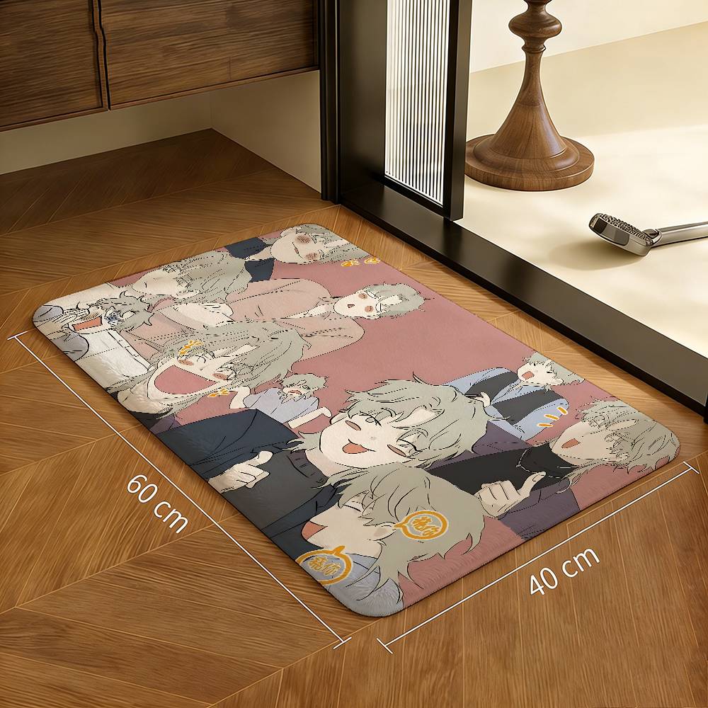 

Comic Low Tide In T-Twilights Bathroom Mat Anti-slip Absorb Water Long Strip Cushion Bedroon Mat Welcome Doormat 40x60cm