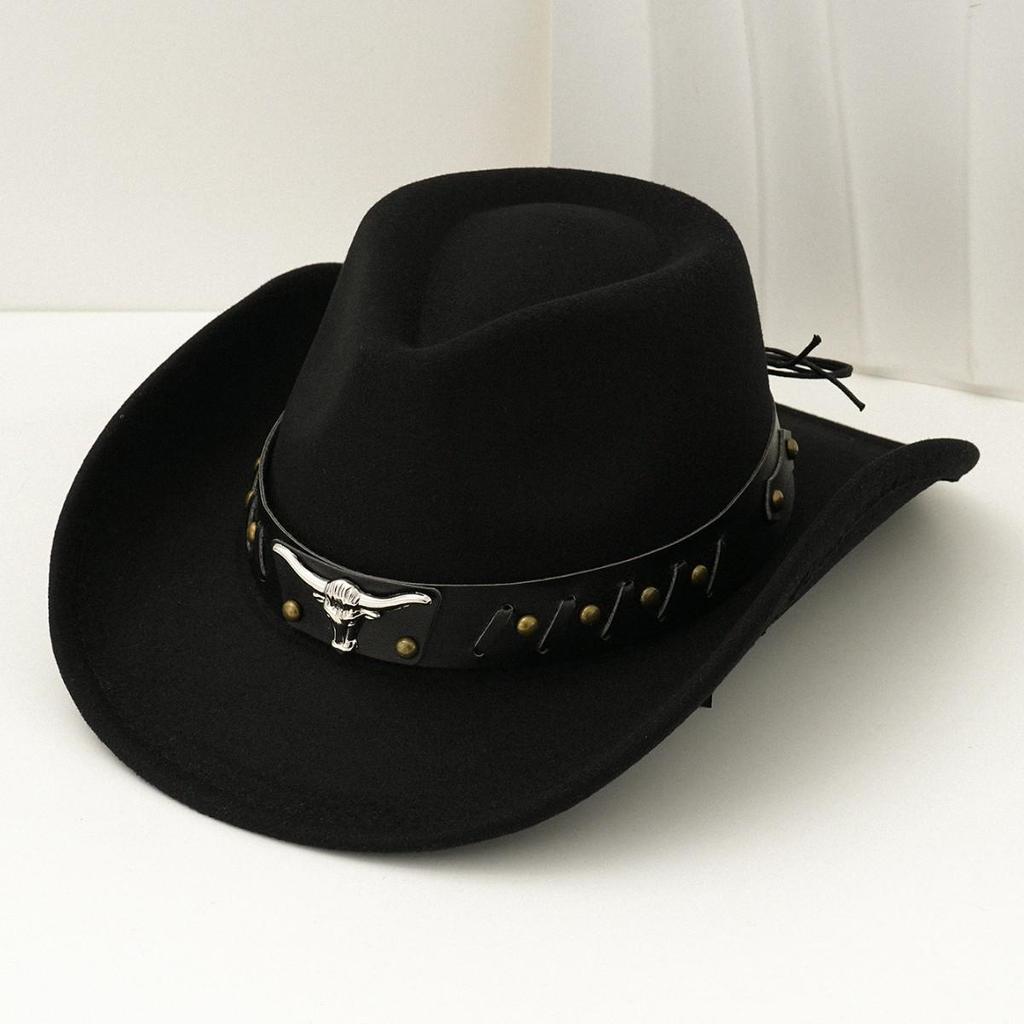 High-End Western Ethnic Tibetan Wool Felt Fedora Hat