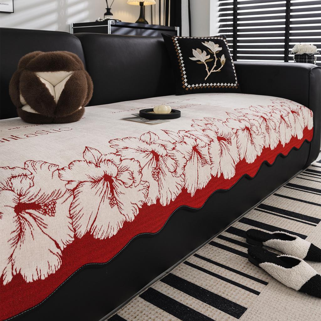 Light Luxury Chenille Special-Shaped Sofa Cushion  High-Grade Non-Slip Seat Cushion Universal In All Seasons Irregular Straight Row Cover