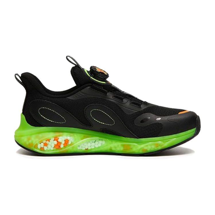 Anta Kids Non-Slip Shock Absorbing Low-Top Running Shoes Kids sneaker Black Green 312315566-3