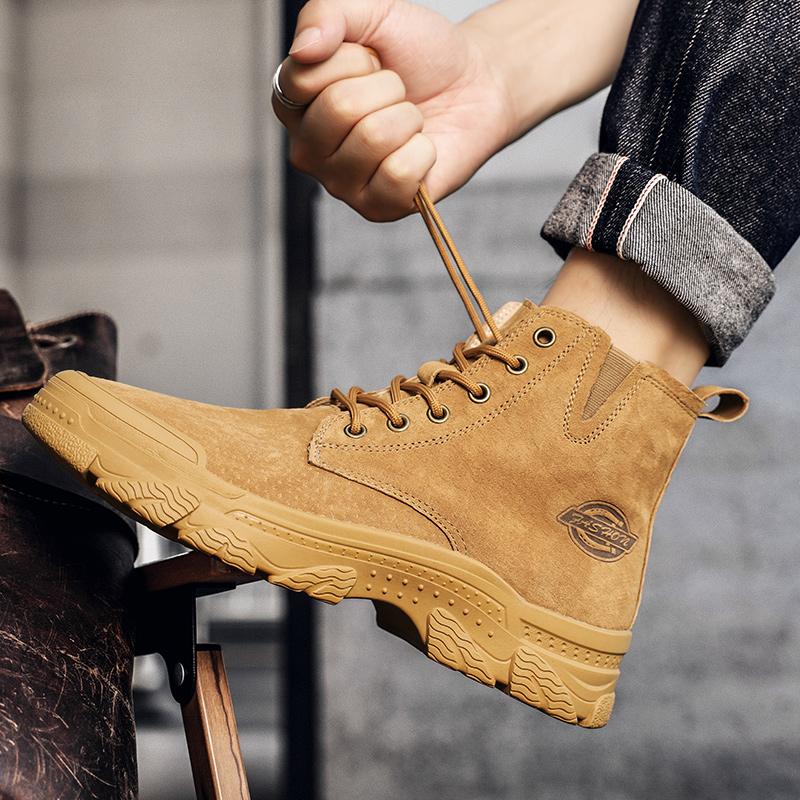 Ανδρικές Μπότες από Γνήσιο Δέρμα Μποτάκια Μποτάκια μέχρι τον Αστράγαλο