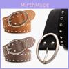 Trendy Faux Leather Waist Belt With Alloy Buckle For Nonmainstream Fashion And Street Style Outfits