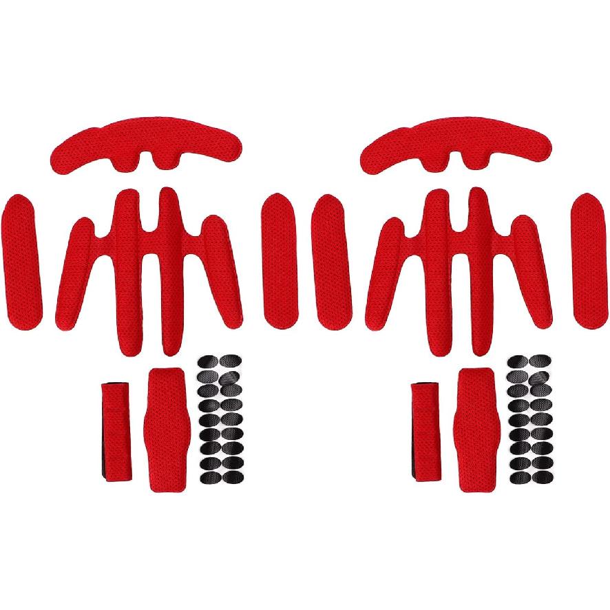 VBESTLIFE Комплект губчатых прокладок для велосипедного шлема, 2 комплекта комплекта прокладок для шлема с застежкой-липучкой, подкладка для велосипедного шлема для езды на электровелосипеде красный