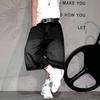 Men's Street Trend Denim Cropped Pants Black Old Loose Edition Summer Casual Jeans