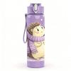 1PC Hedgehog Wear Knit Sweater Print 750ml Color Plastic Sports Water Bottle Leakproof Flip Straw Lid Suitable for Sports Office Home Use