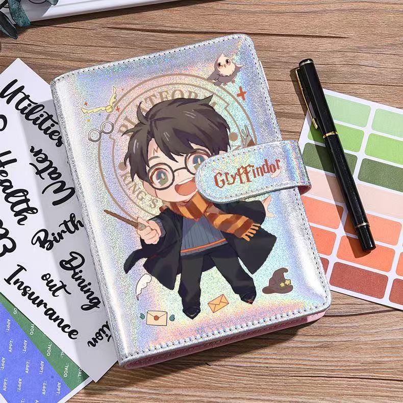 Harry Potter Laser Notizbuch Studentenjournal Hardcover Loseblatt Cartoon Anime