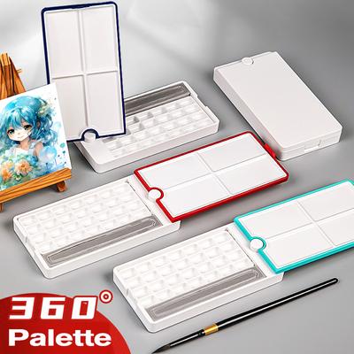 28 Grid Portable Watercolor Art Color Palette Painting Sketch Moisturizing Box Paint Box Travel Pigment Box Color Palette Combination Art Supplies