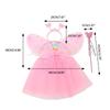 Girl Princess Fairy Costumes Includes Fairy Skirt Wing Fairy Wand Headband for Birthday Party Costume Girl Fairy Costume
