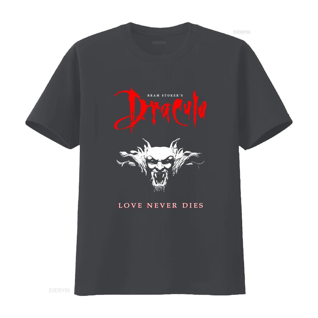 90s Bram Stokers Dracula T Shirt Heavy Cotton Reprint Gothic Vampire Love Never Dies Design S 5XL Vintage Washed Versatile