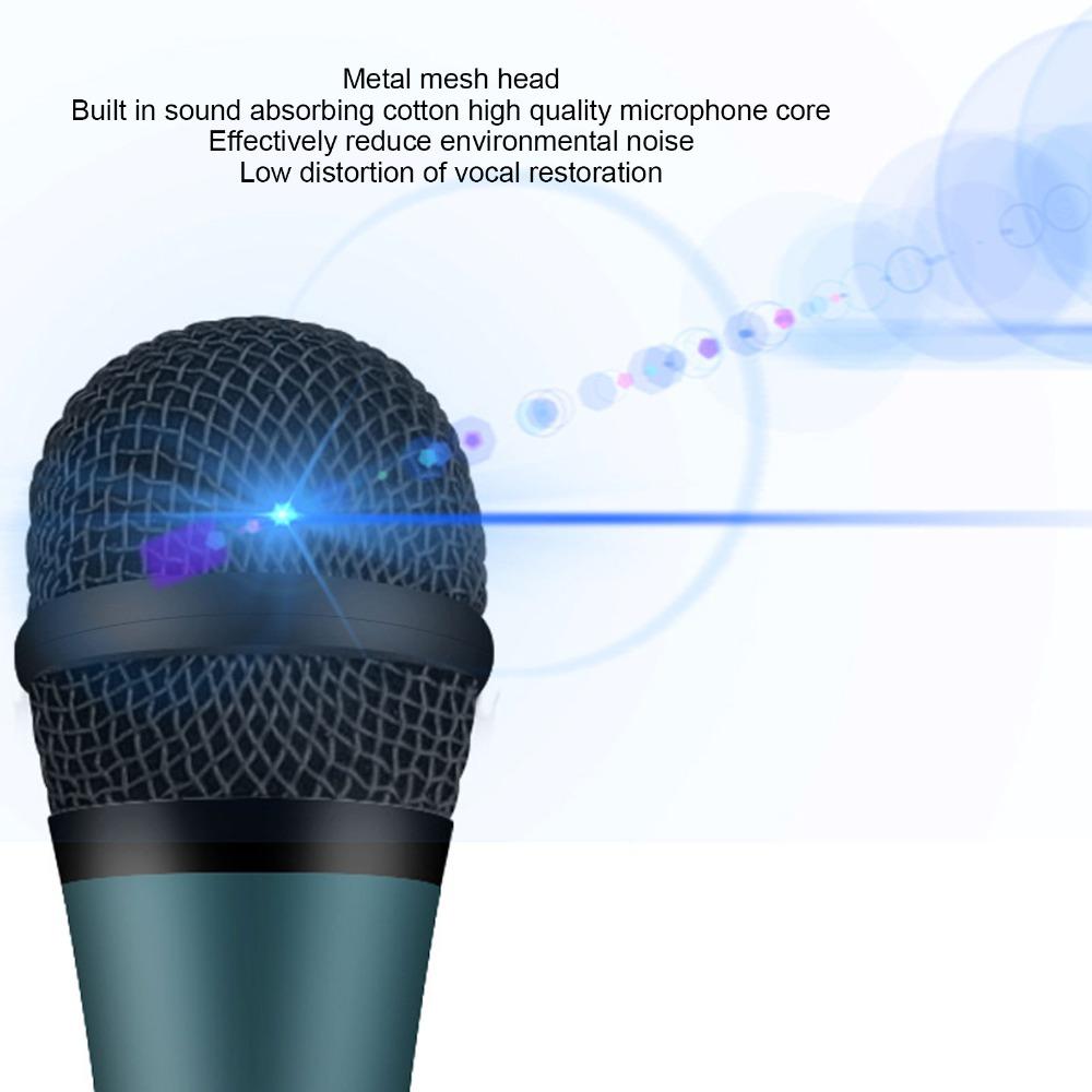 Noise Reduction Handheld Microphone with 6.35mm XLR 3m Cable Wired Microphone Studio Recording